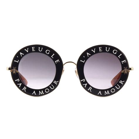 occhiali da sole rotondi in acetato gucci|Occhiali da sole rotondi in acetato in Nero .